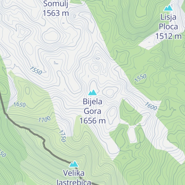 Map of Bijela Gora