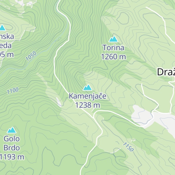 Map of Kamenjače