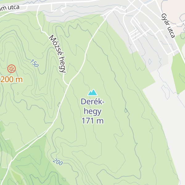 Map of Derék-hegy