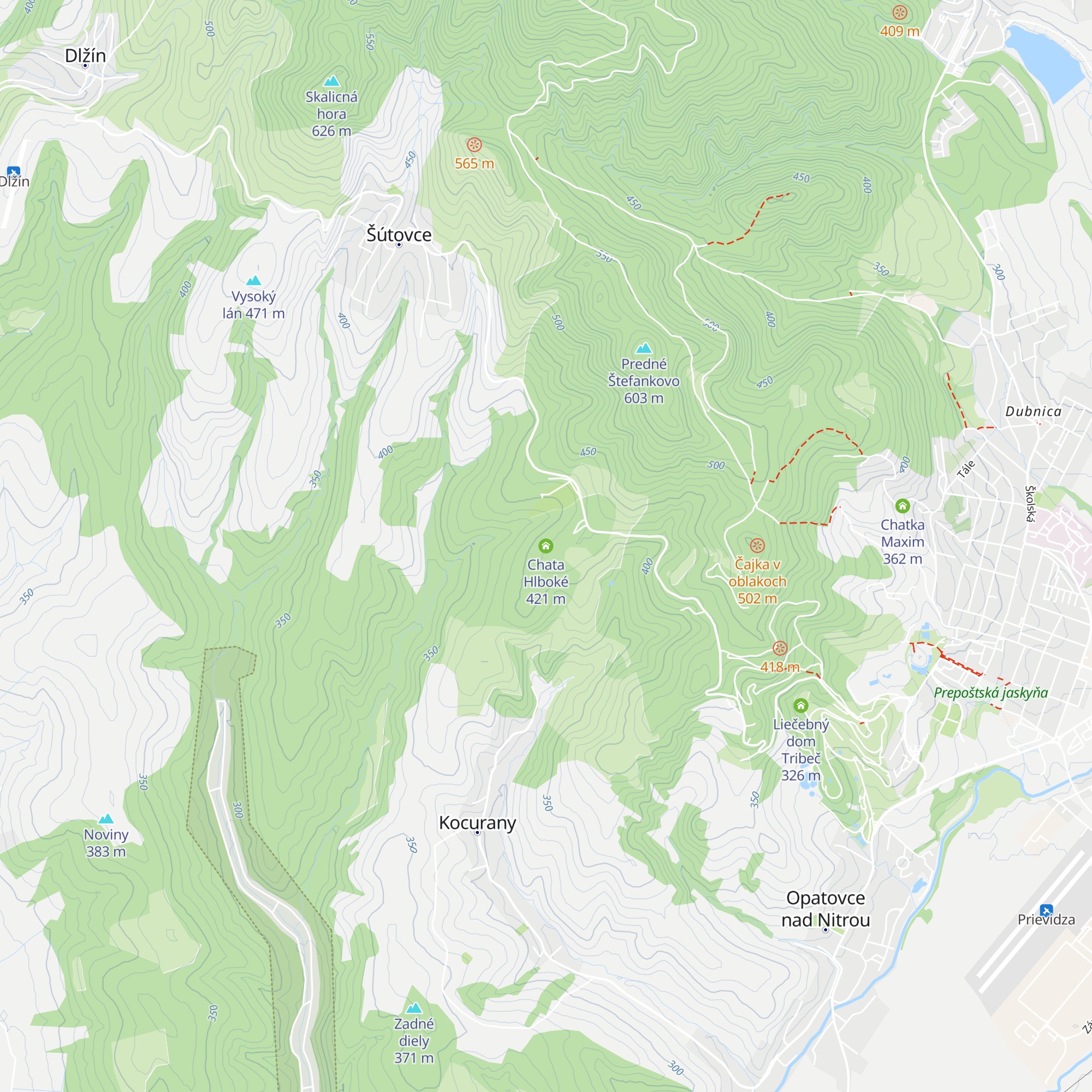 Chata Hlboké map