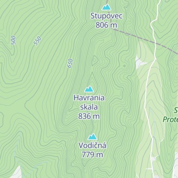 Map of Havrania skala
