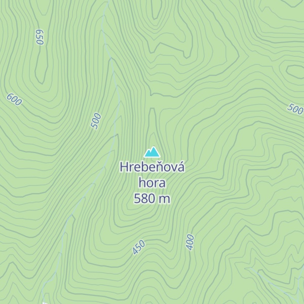 Map of Hrebeňová hora