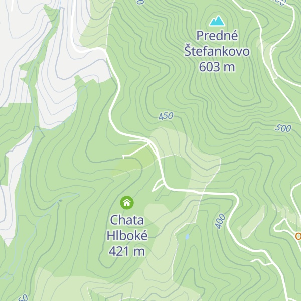 Map of Hotel Hlboké