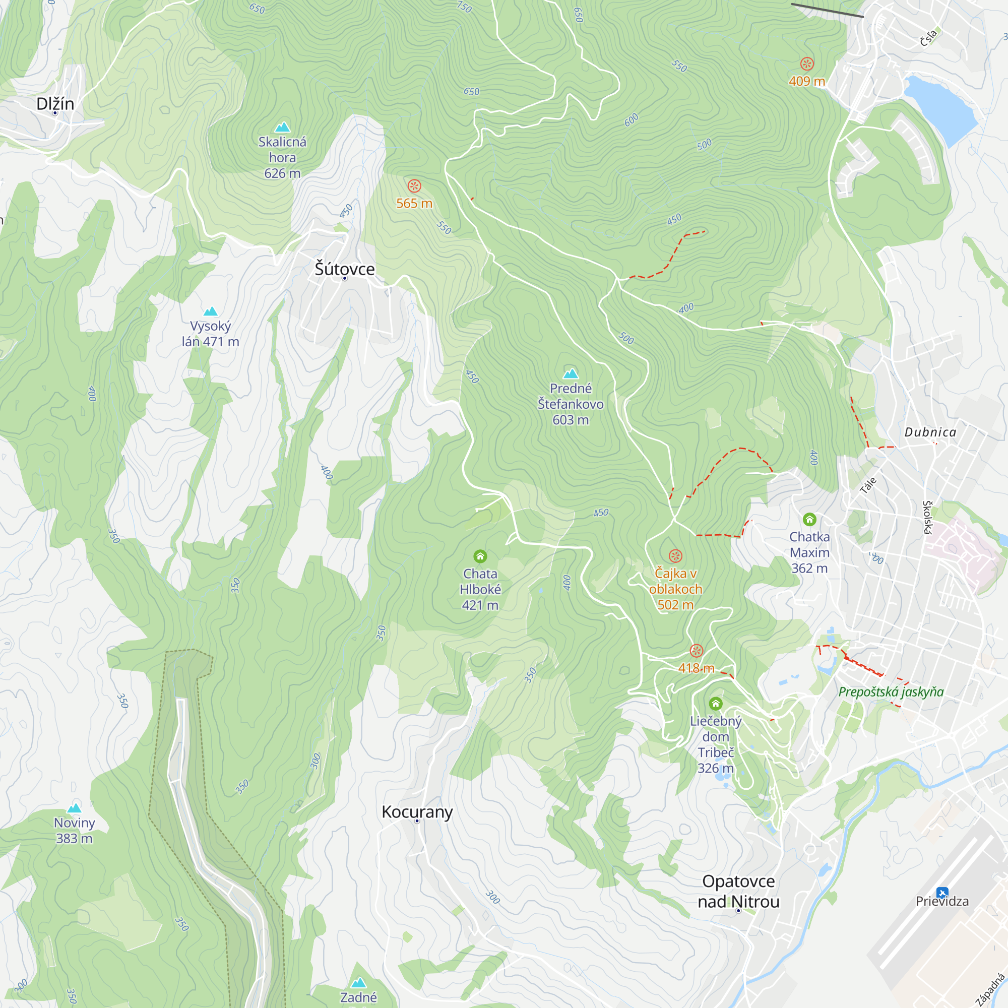 Hotel Hlboké map