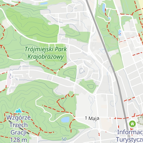 Map of Lisie Wzgórze