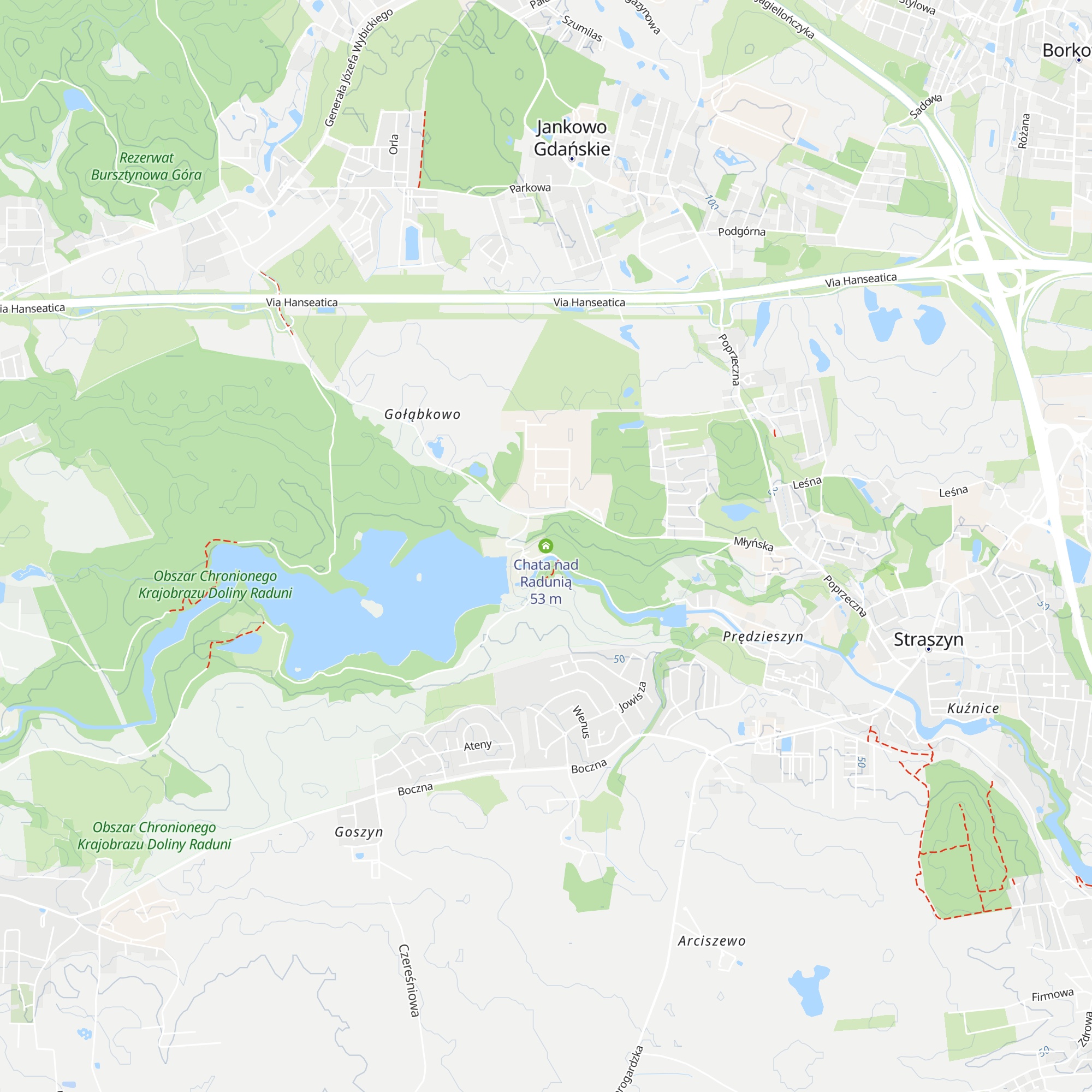 Chata nad Radunią map
