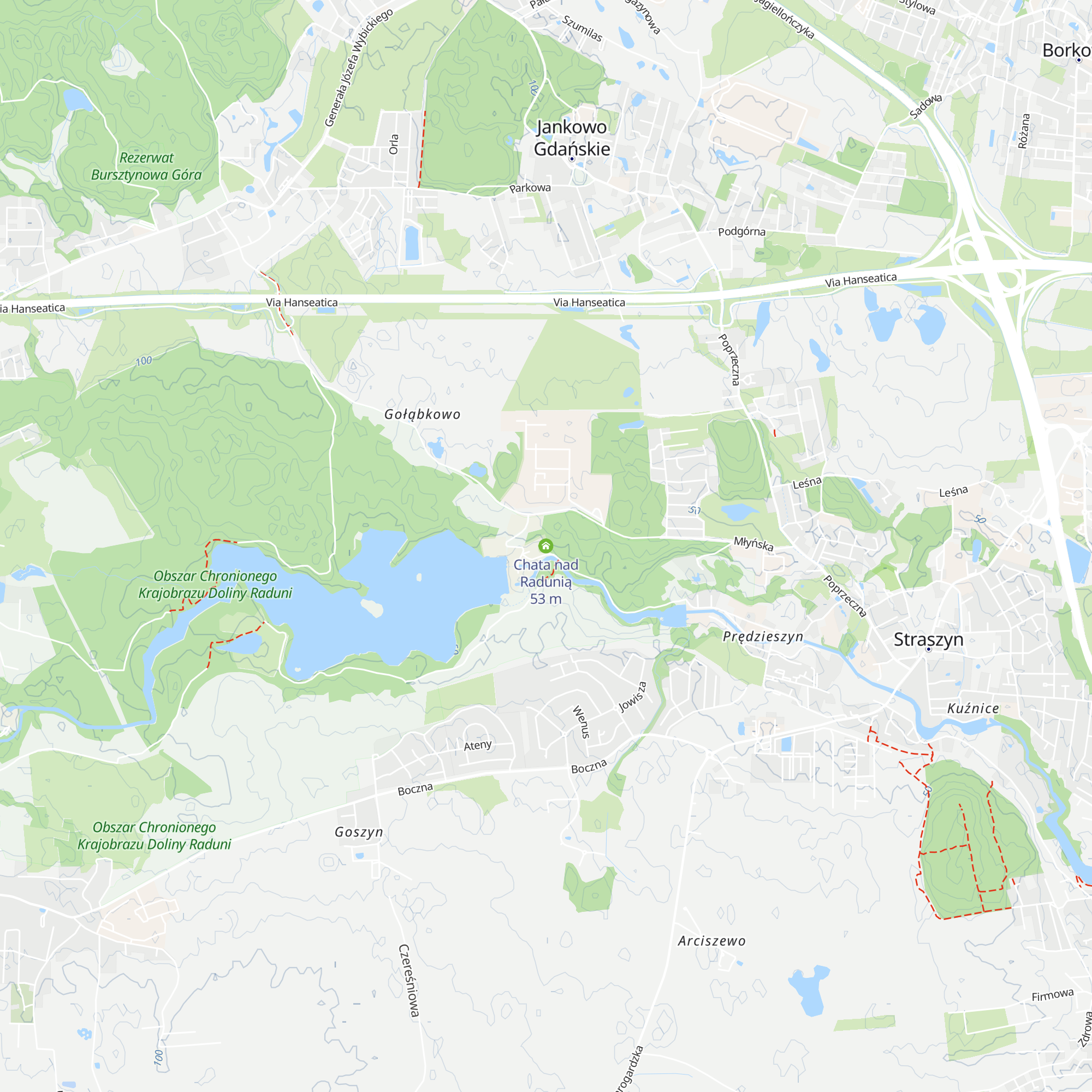 Chata nad Radunią map