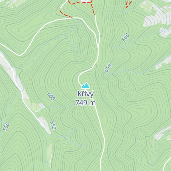 Map of Křivý