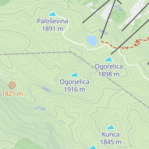 Map of Ogorjelica