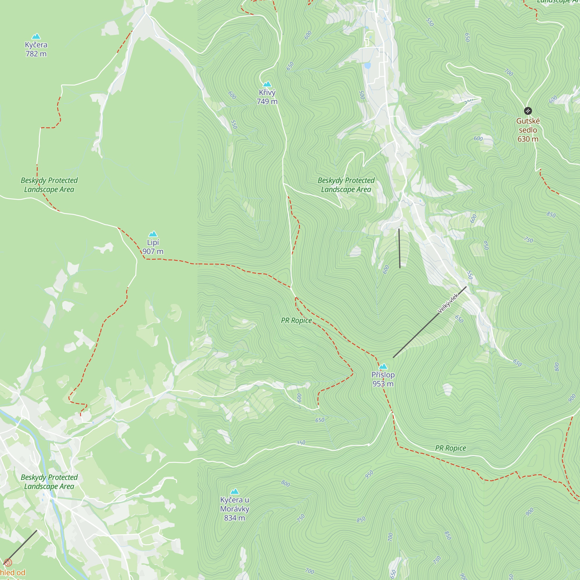 Chata Ropička map
