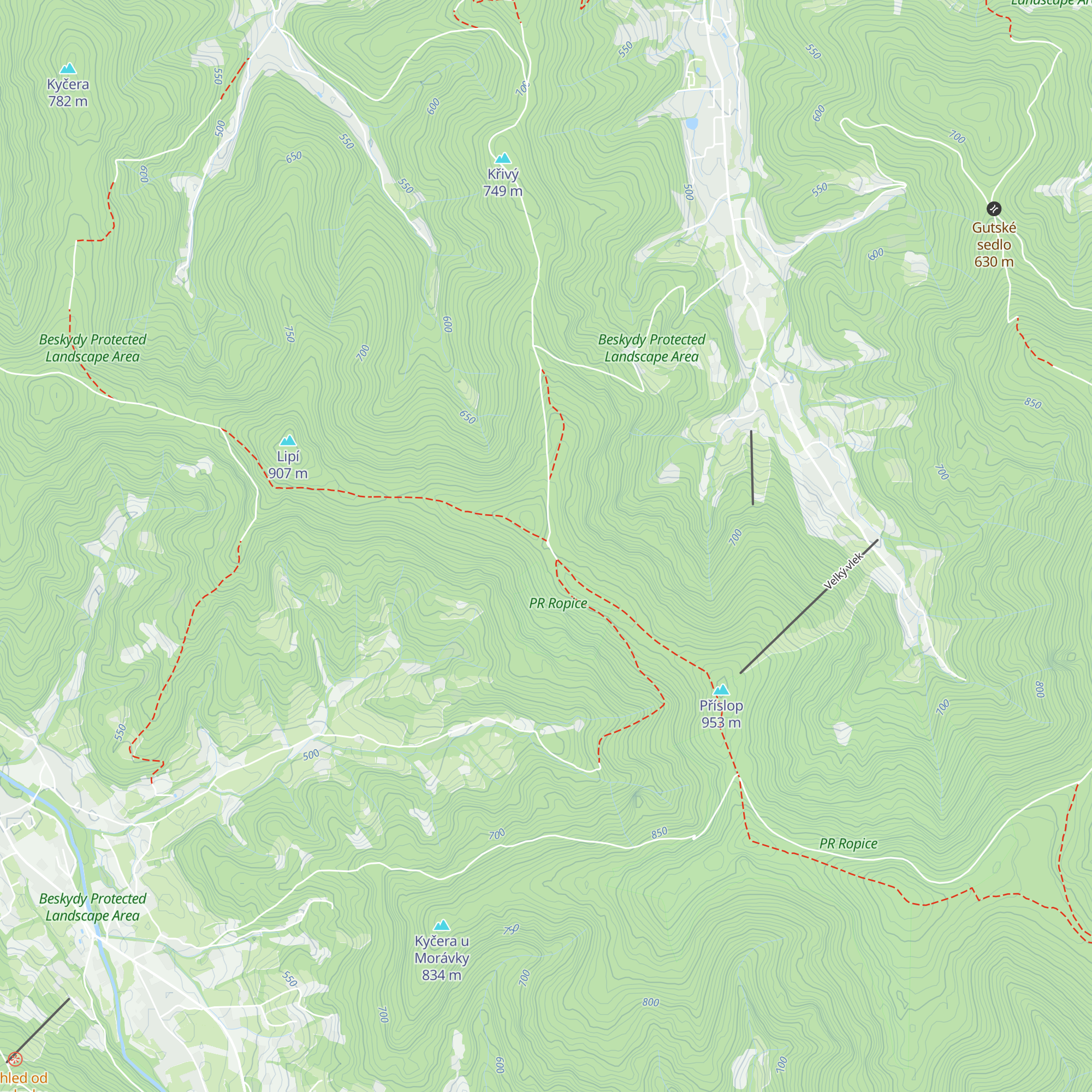 Chata Ropička map