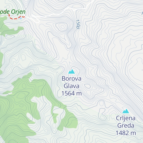 Map of Borova Glava