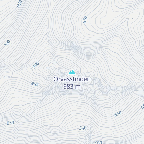 Map of Orvasstinden