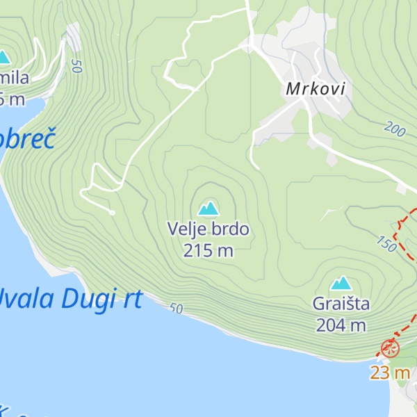 Map of Velje brdo