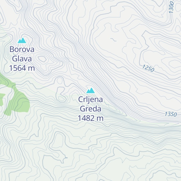 Map of Crljena Greda