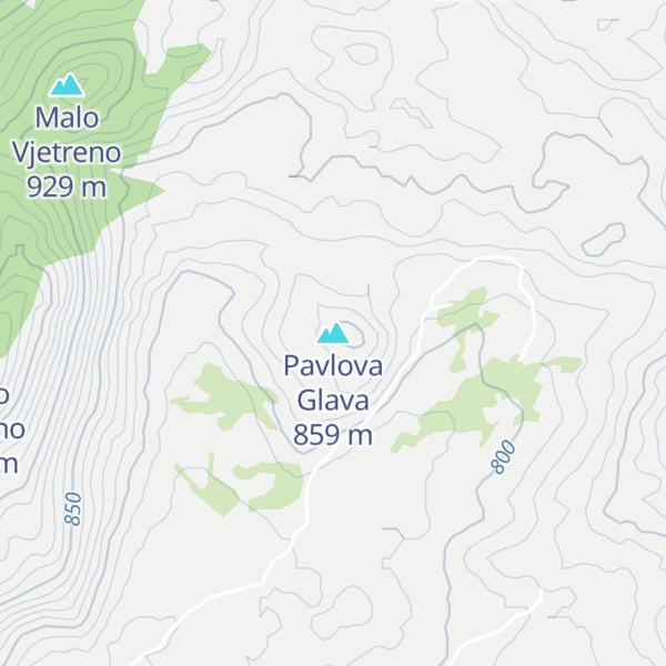 Map of Pavlova Glava