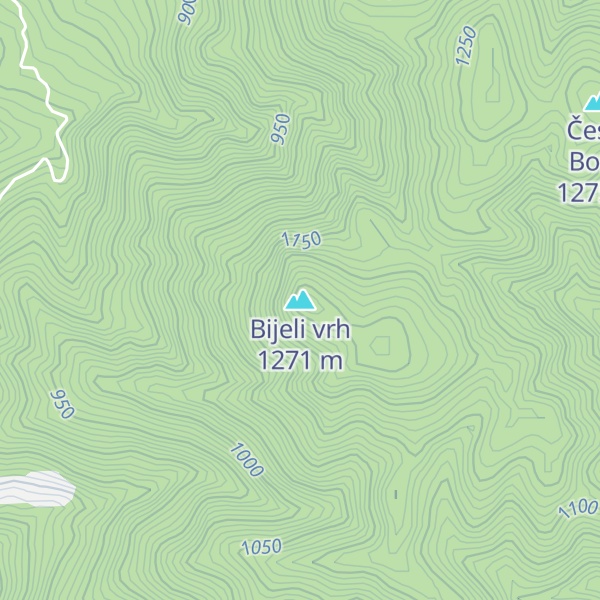 Map of Bijeli vrh