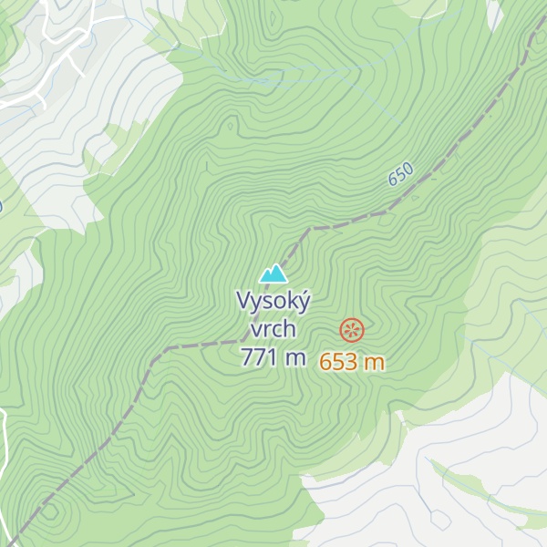 Map of Vysoký vrch