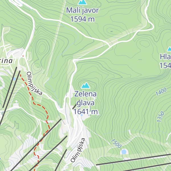 Map of Zelena glava