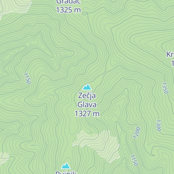 Map of Zečja Glava