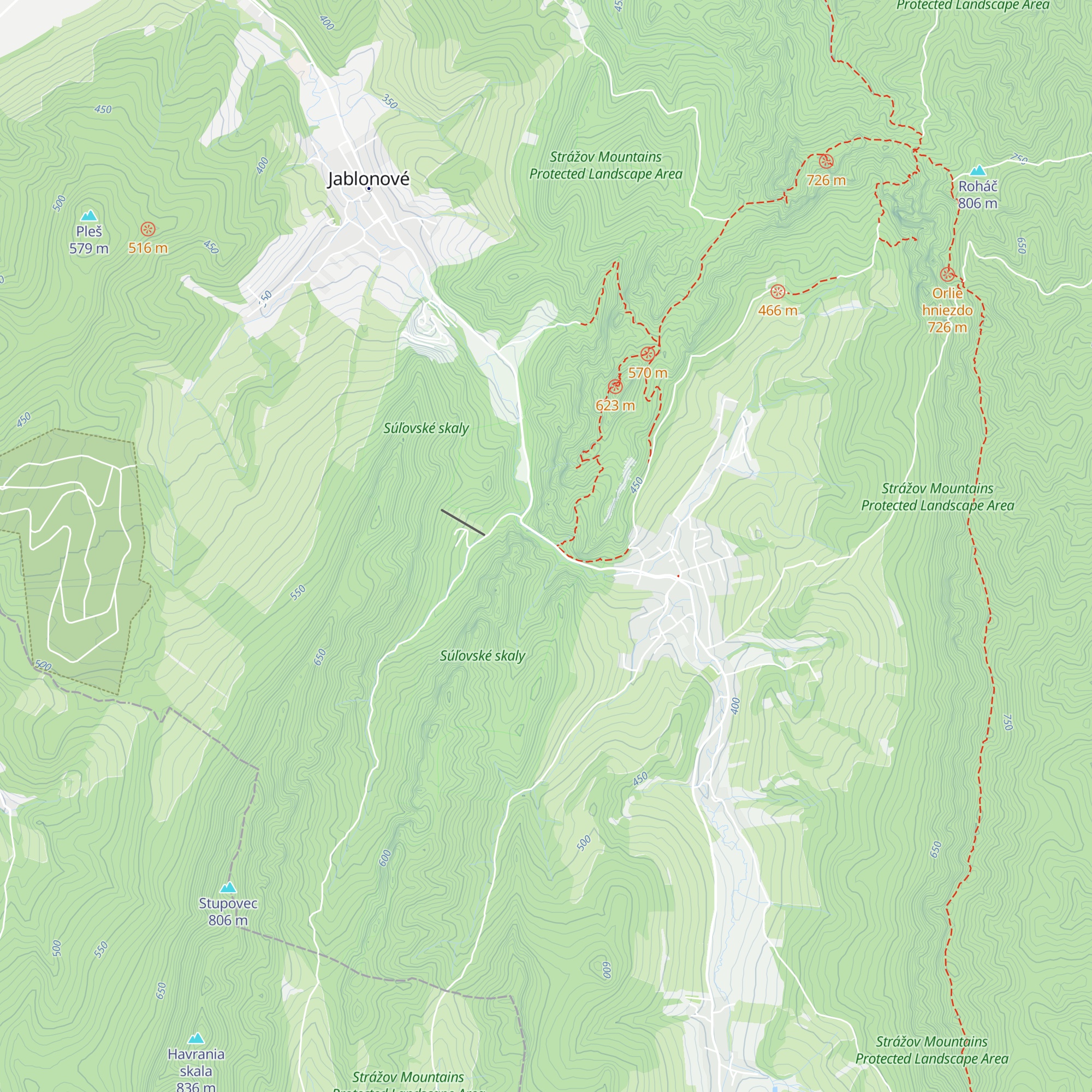 Chata Súľov map