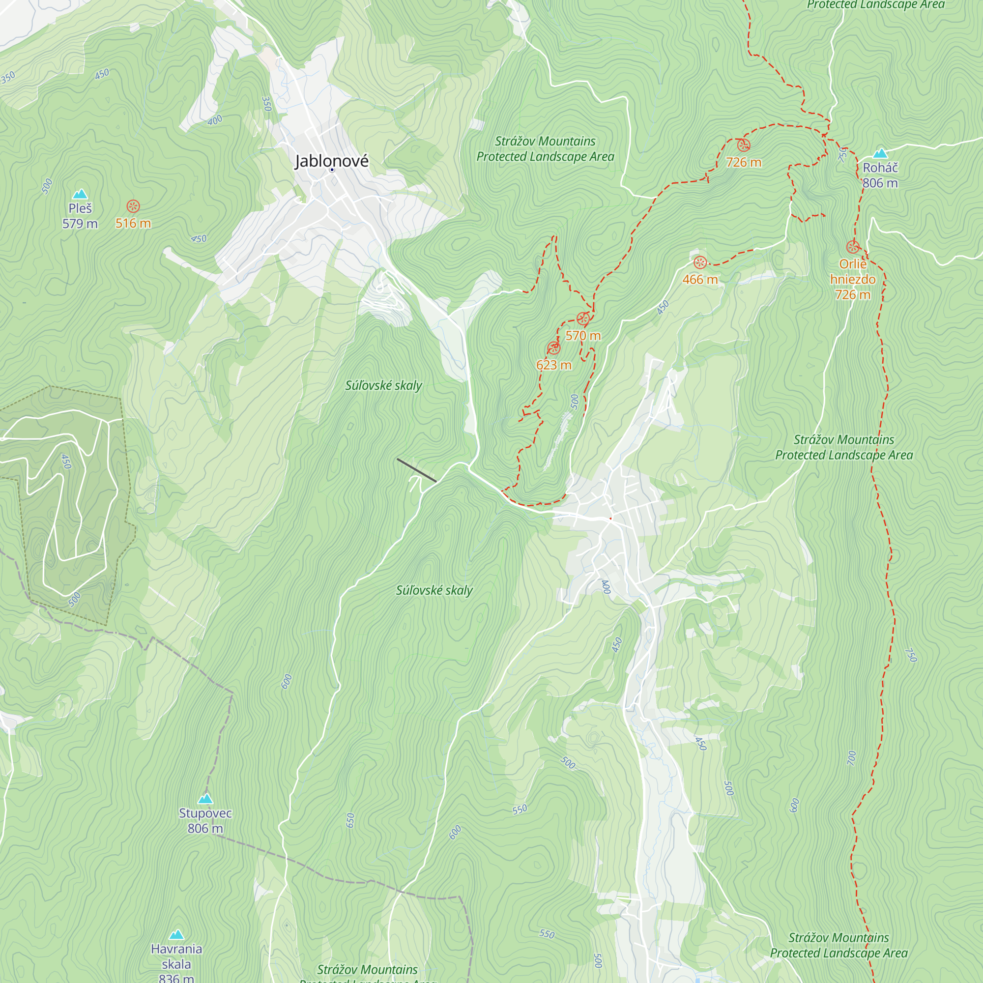 Chata Súľov map