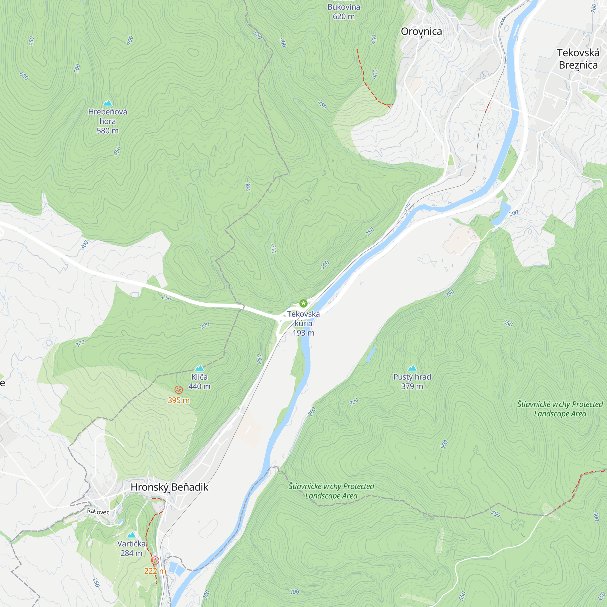 Tekovská kúria map