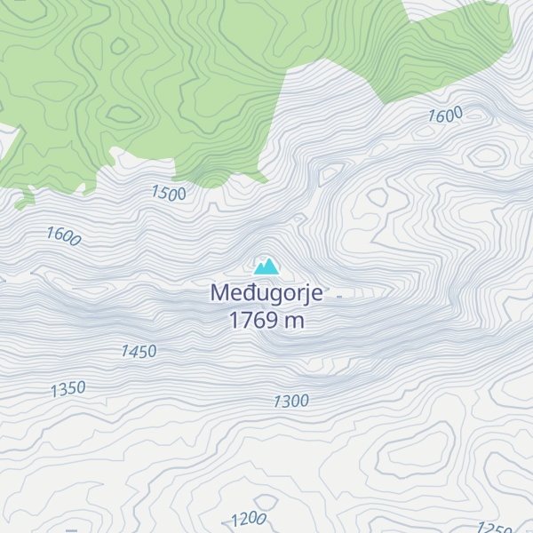 Map of Međugorje