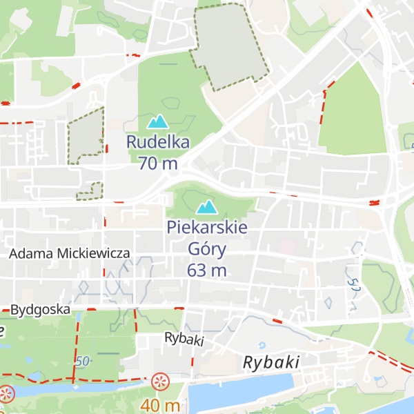 Map of Piekarskie Góry