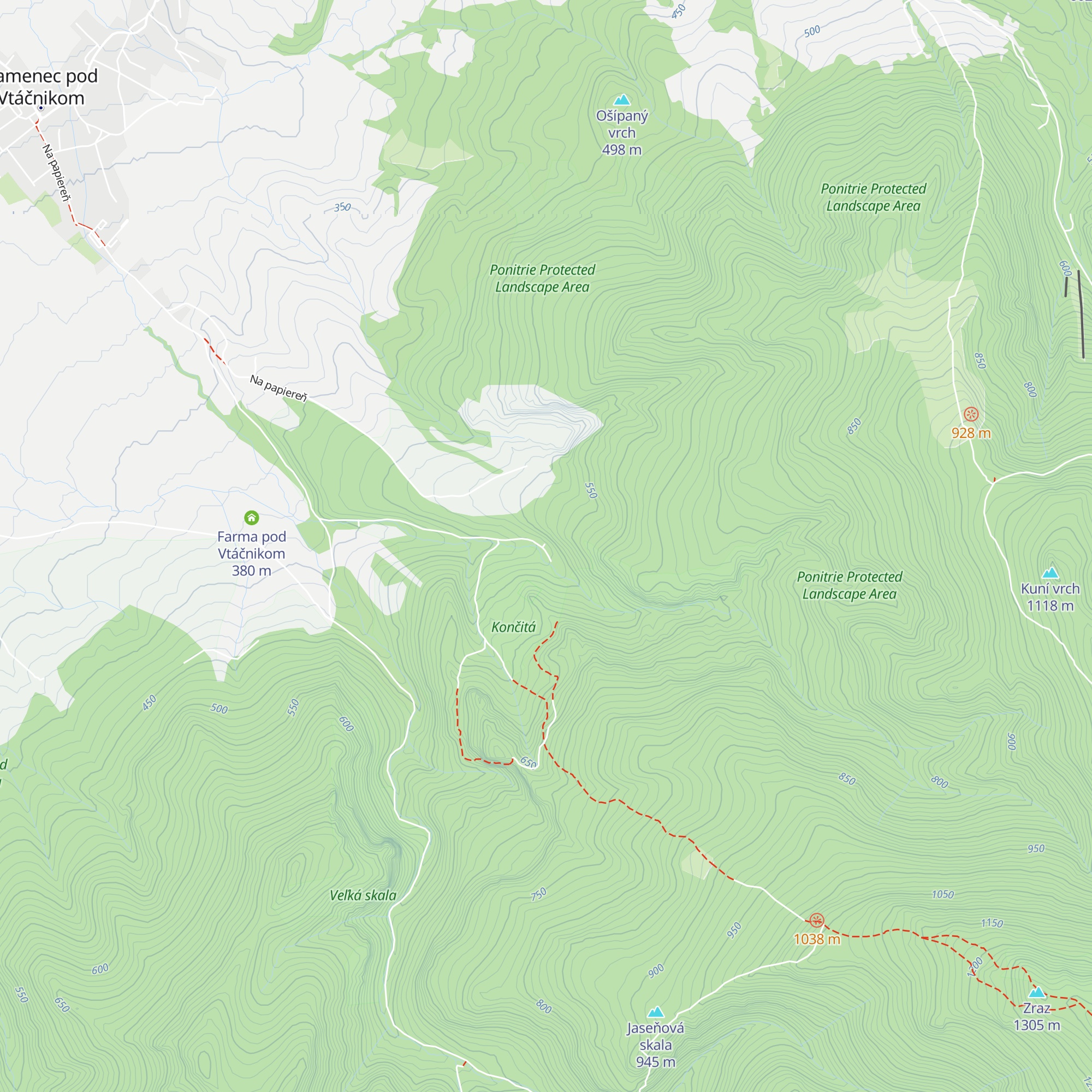 Chata pod Končitou map