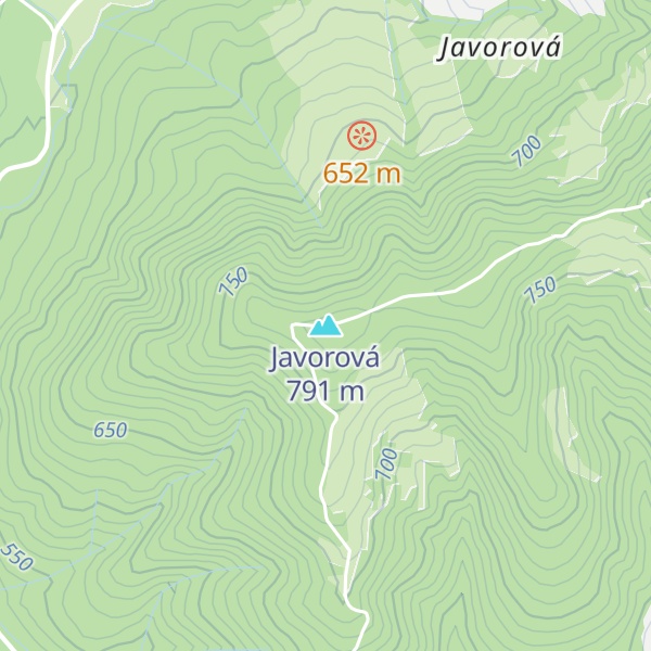 Map of Javorová