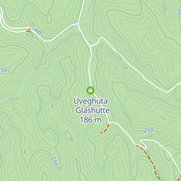 Map of Üveghuta - Glashütte