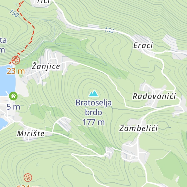 Map of Bratoselja brdo