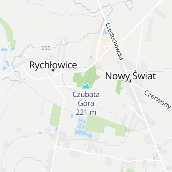 Map of Czubata Góra