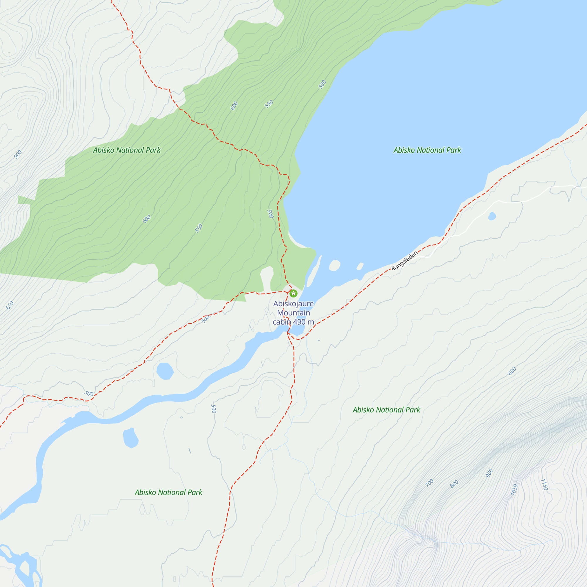 Abiskojaure Mountain cabin map