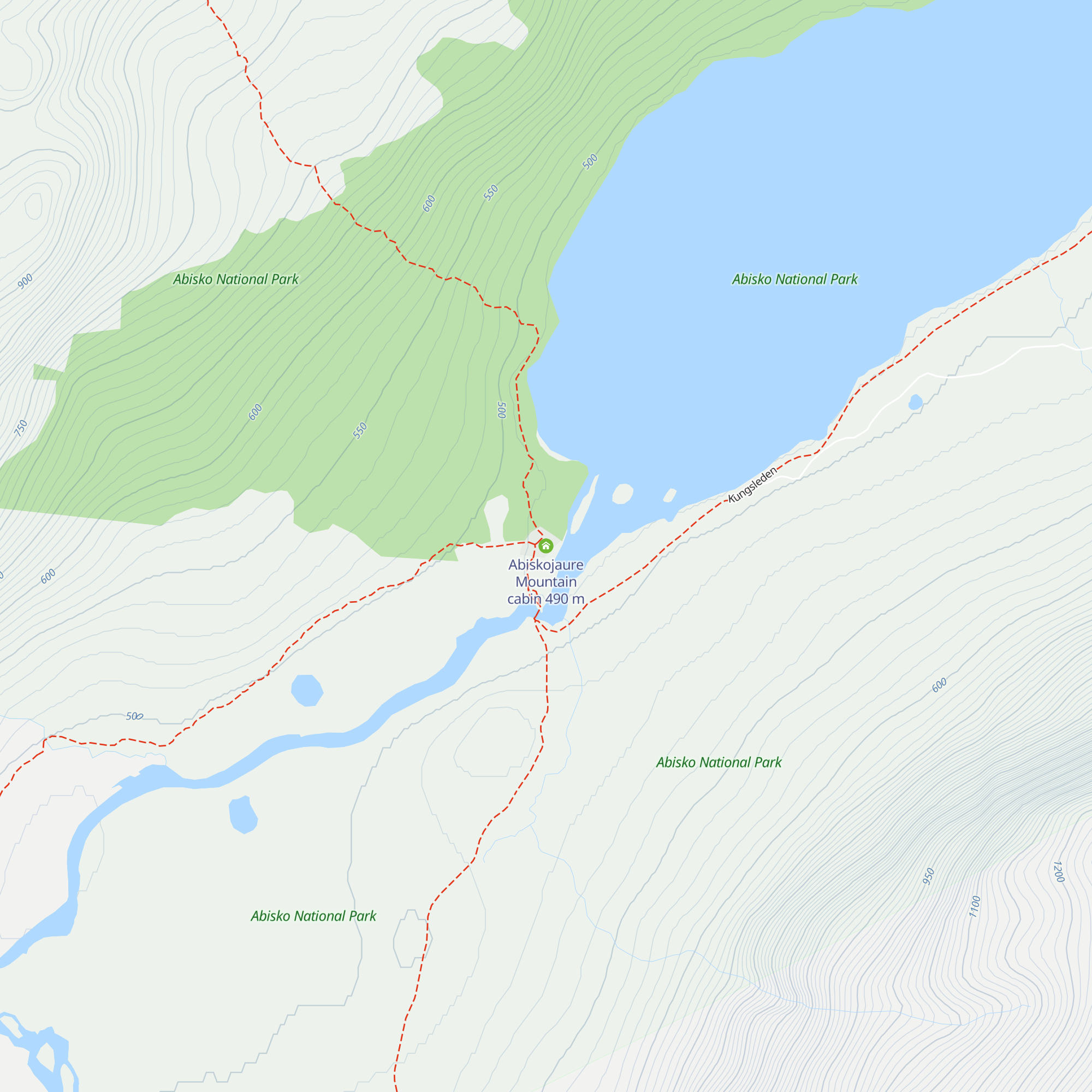 Abiskojaure Mountain cabin map