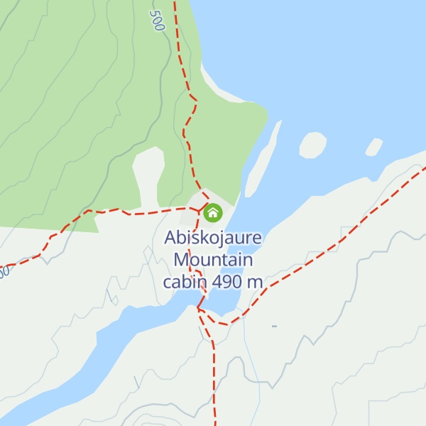 Map of Abiskojaure Mountain cabin