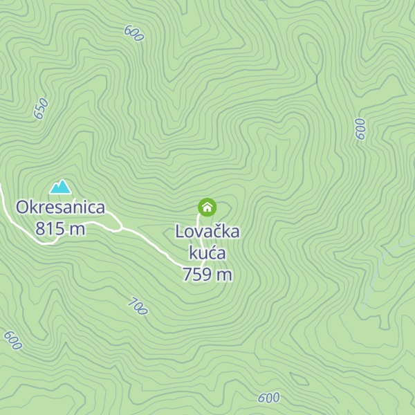 Map of Lovačka kuća