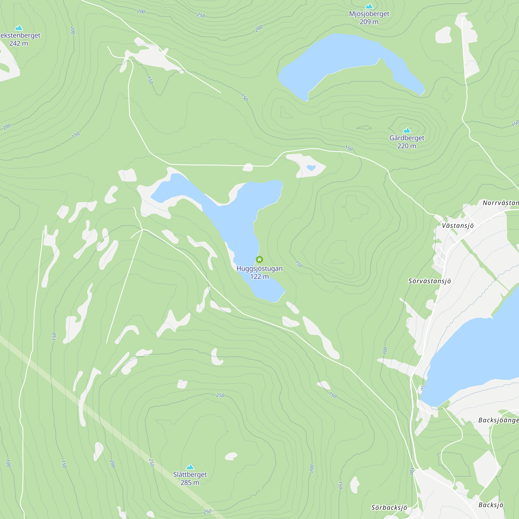 Huggsjöstugan map