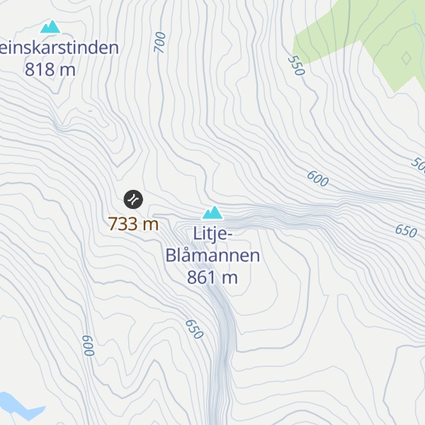 Map of Litje-Blåmannen