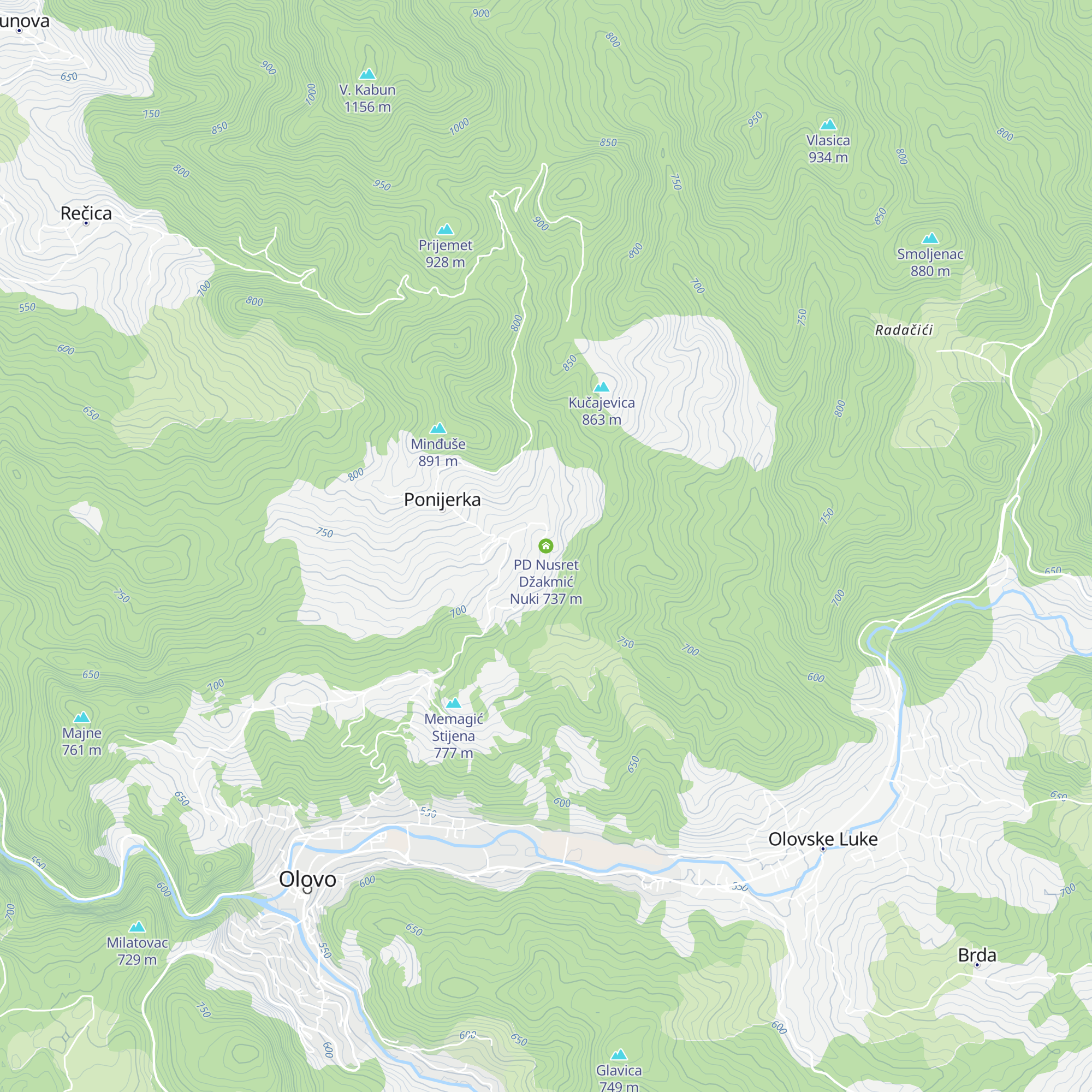 PD Nusret Džakmić Nuki map