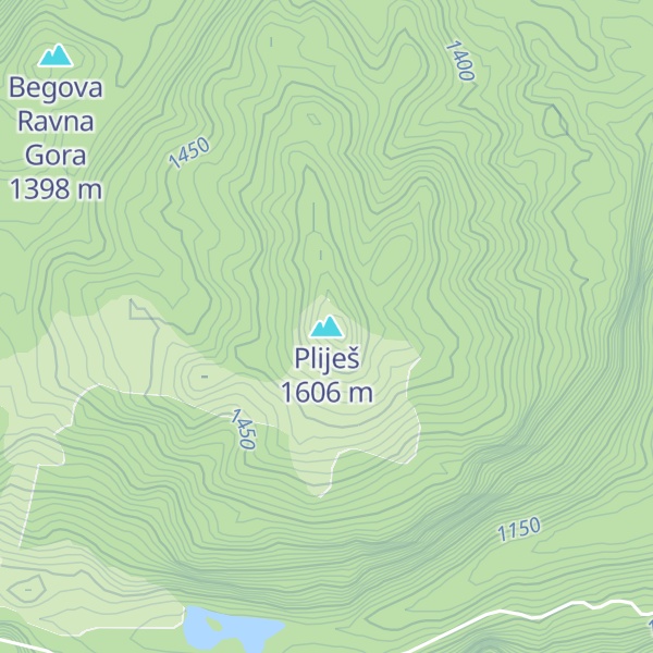Map of Pliješ