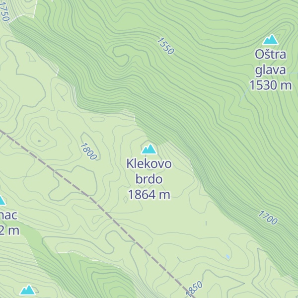 Map of Klekovo brdo