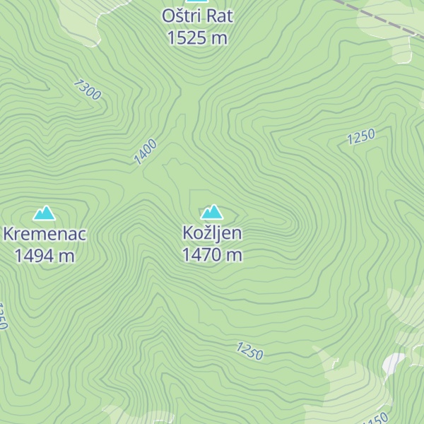 Map of Kožljen