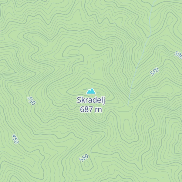 Map of Skradelj