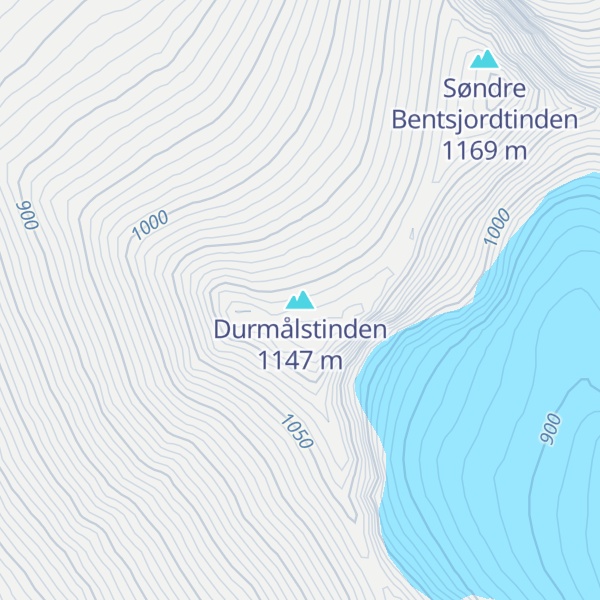 Map of Durmålstinden