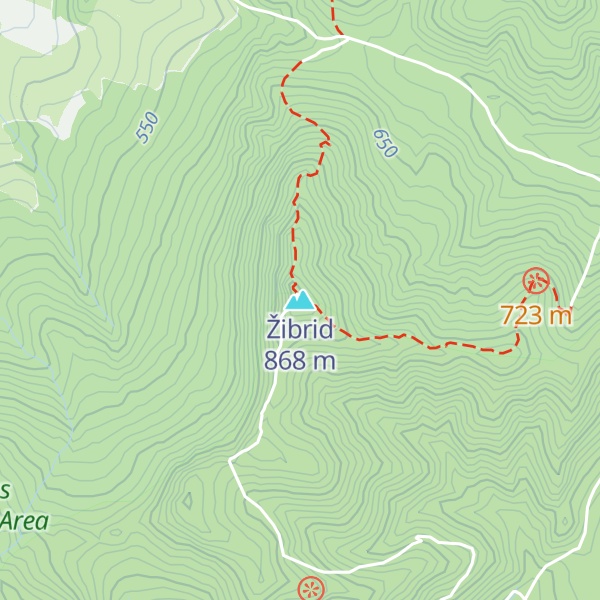 Map of Žibrid