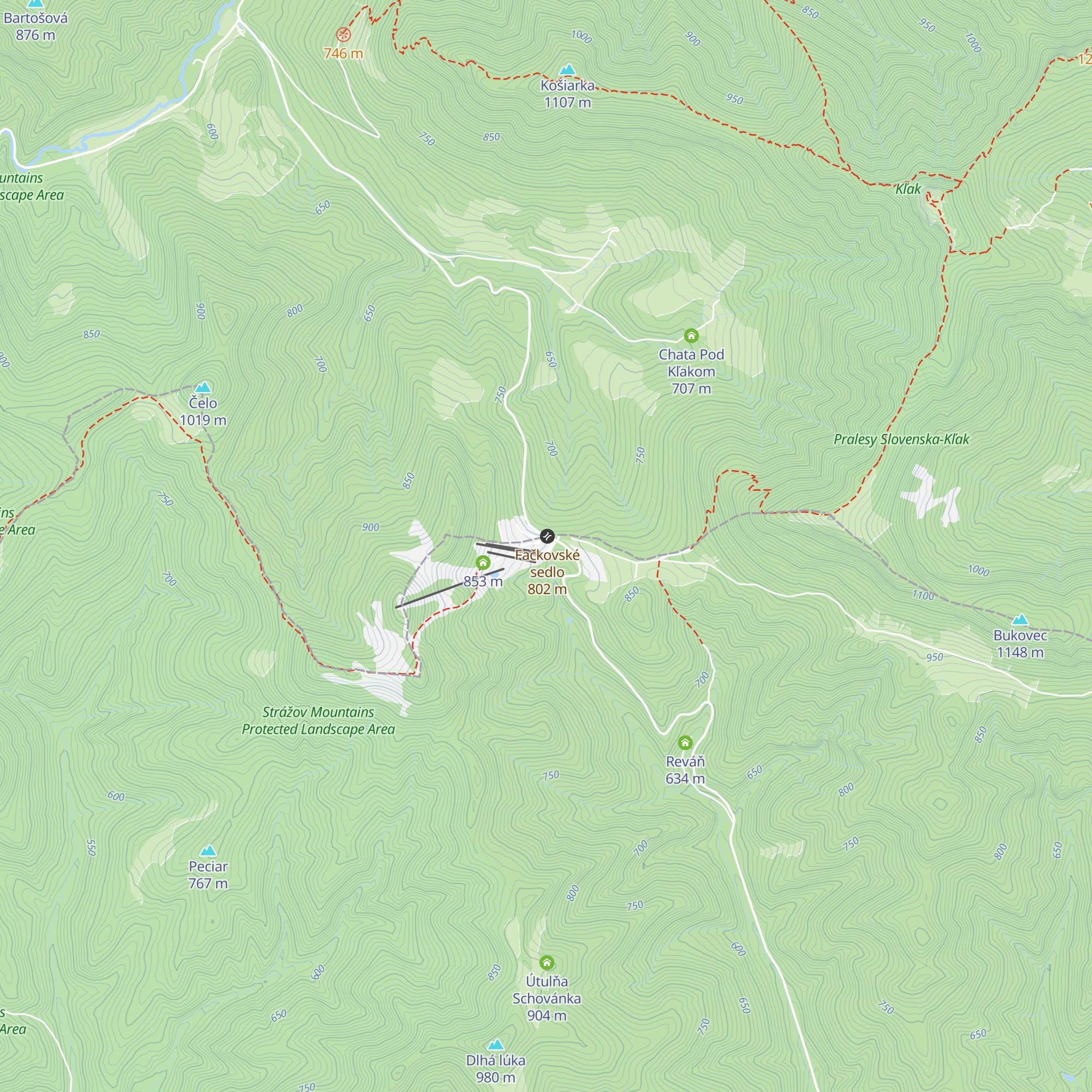 Salaš Kľak map