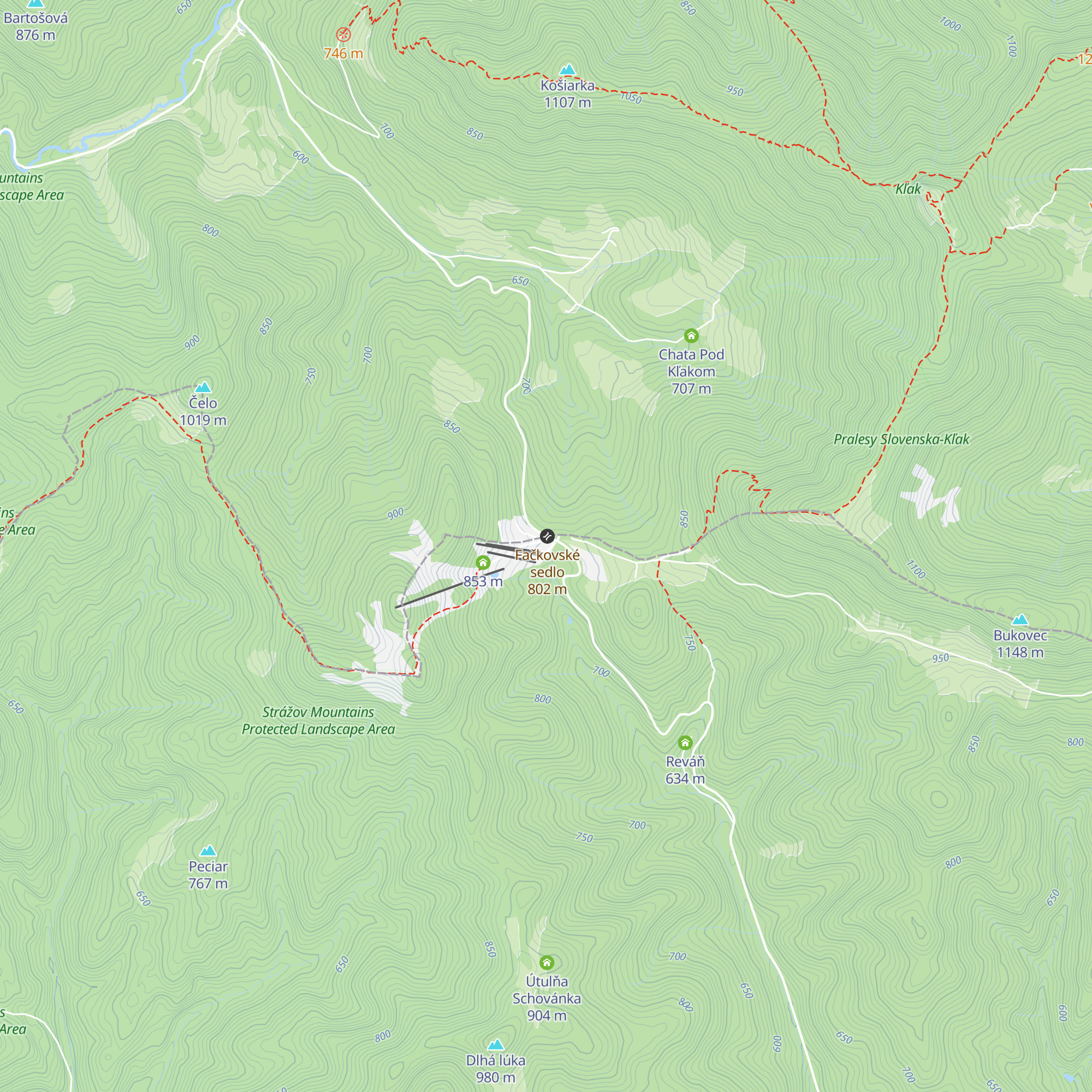 Salaš Kľak map