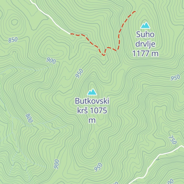 Map of Butkovski krš